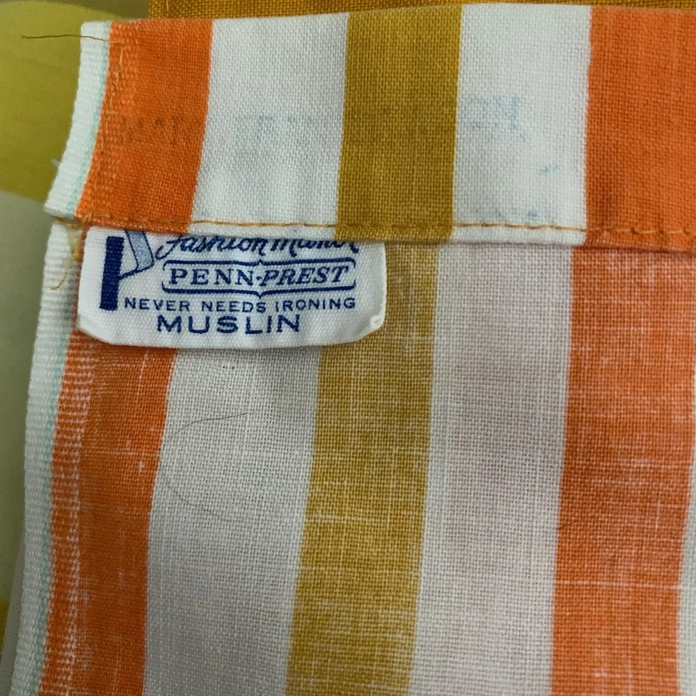VTG Penney’s 70s Orange Striped Twin Sheet
